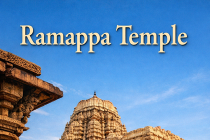 Ramappa Temple engineering marvel Telangana - PublicPulseIndia.in. Panoramic view of the historic Ramappa Temple in Palampet, Telangana, showcasing Kakatiya architecture.